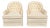 Pair of Tufted Button Back Swivel Chairs in a Cream Color With Brown Piping For Sale