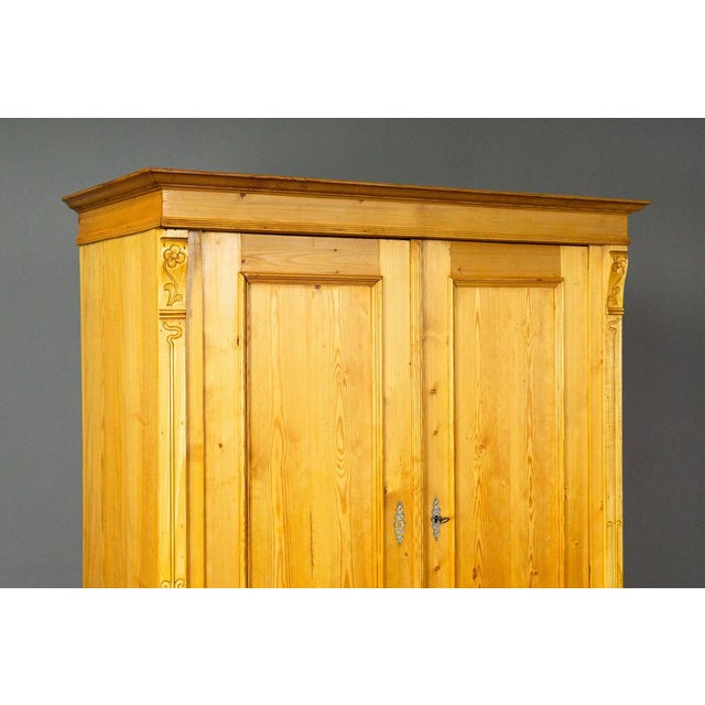 Art Nouveau Wardrobe in Pine For Sale - Image 6 of 18