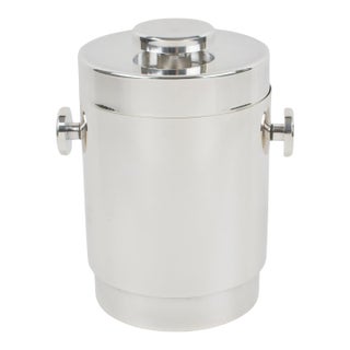 Lancel Paris Modernist Barware Silver Plate Ice Bucket Cooler, circa 1970 For Sale