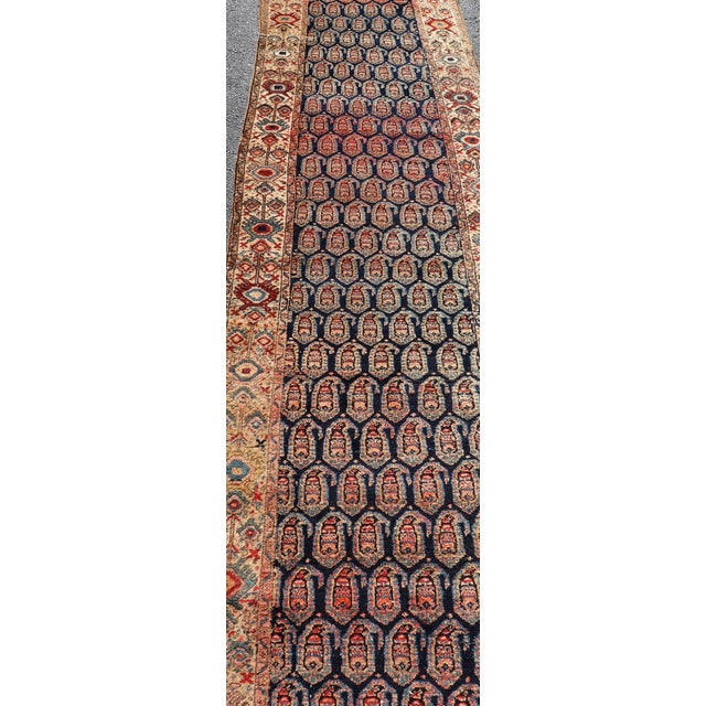 Early 20th Century Antique Persian Malayer Long Runner With Paisley Design 3'0" X18'9" For Sale - Image 5 of 14