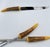 Mid-Century Modern Vintage E. Parker & Sons Sheffield Faux Antler Bakelite 3pc Carving Knife Set For Sale - Image 3 of 7