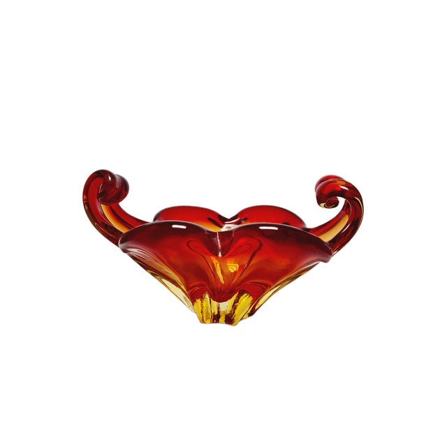 Glass Mid-Century Italian Murano Glass Bowl by Flavio Poli for Mandruzzato, 1950s For Sale - Image 7 of 18