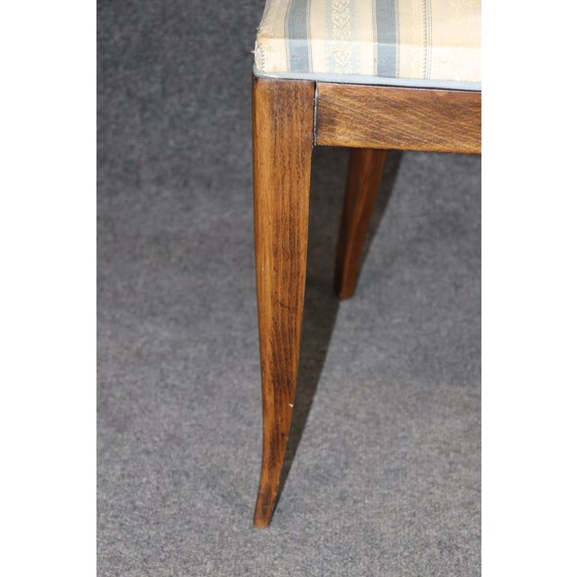 6 French Art Deco Mustache Back Dining Chairs Attributed to Jules Leleu For Sale - Image 13 of 15