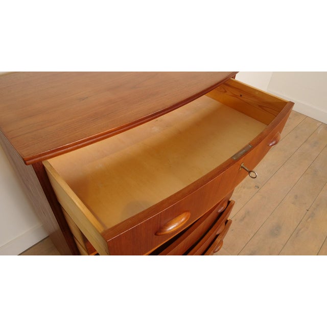 Brown Vintage Danish Teak Chest of Drawers For Sale - Image 8 of 9
