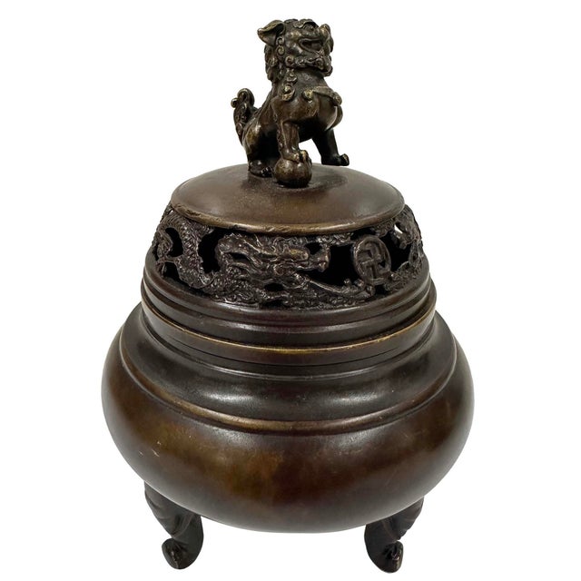 Mid-20th Century Chinese Bronze Tripod Incense Burner (Censer) For Sale - Image 12 of 16