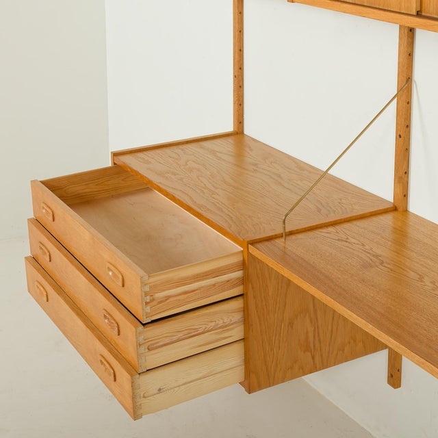 Danish Oak Wall Unit by Preben Sorensen for PS System, Randers, 1970s For Sale - Image 11 of 17
