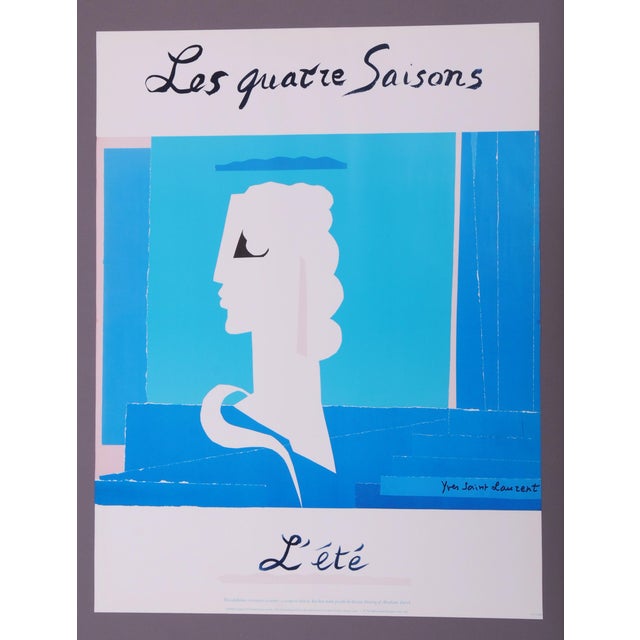 Blue The Four Seasons Posters from Yves Saint Laurent 1983, Set of 4 For Sale - Image 8 of 14