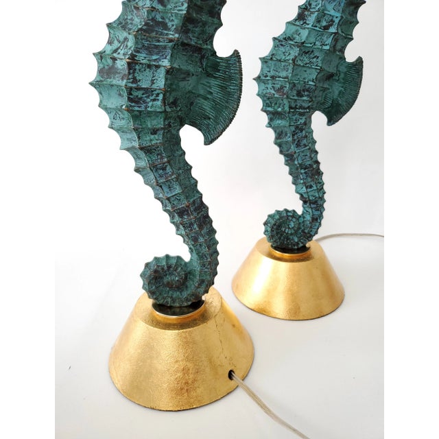 Lamp Pair Seahorses For Sale - Image 11 of 15