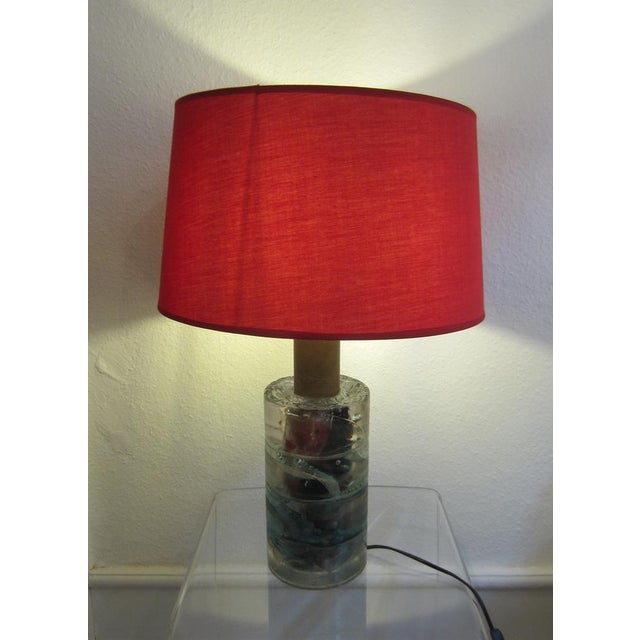 Large Mid-Century german Layered Glass Table Lamp from the Limburg Glassworks, 1960s For Sale - Image 9 of 9