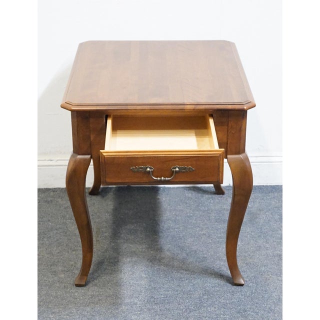Late 20th Century Ethan Allen Country French Collection 22" Accent End Table 26-8203 - 216 Bordeaux Finish For Sale - Image 5 of 13