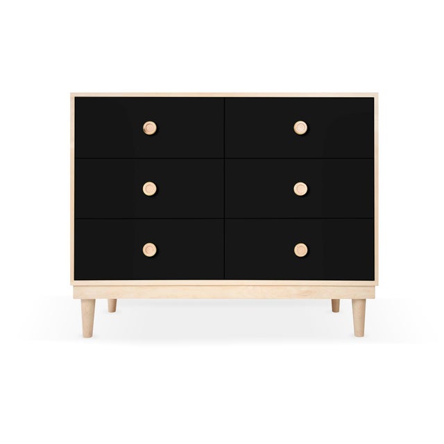 Nico Yeye Lukka Modern Kids 6 Drawer Dresser Maple Black Chairish