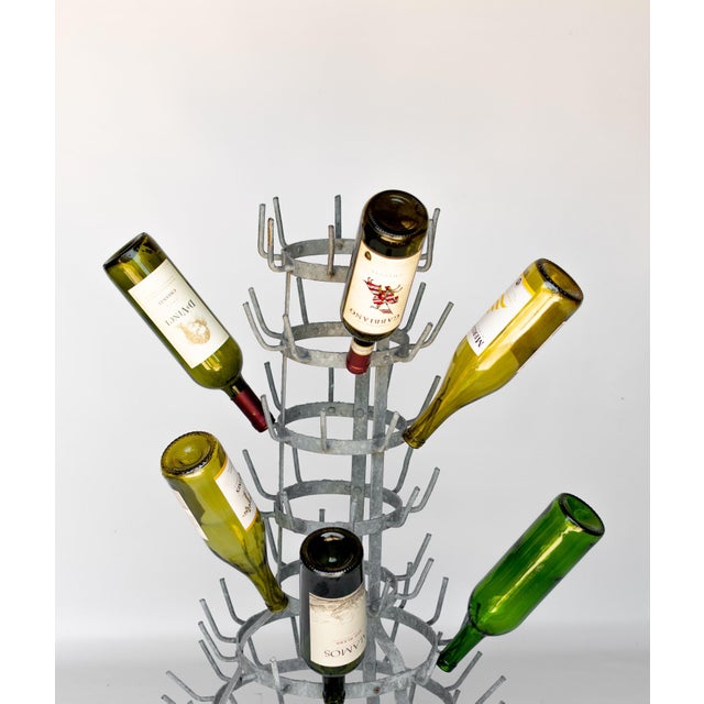 Mid-Century Modern Wine Cellar Accessory Bottle Drying Rack 1970 For Sale - Image 3 of 9