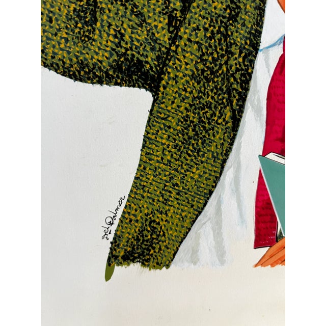 1950s 1950s Mid-Century "Travel" Original Painting For Sale - Image 5 of 5