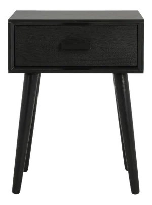 One Drawer Side Table in Black