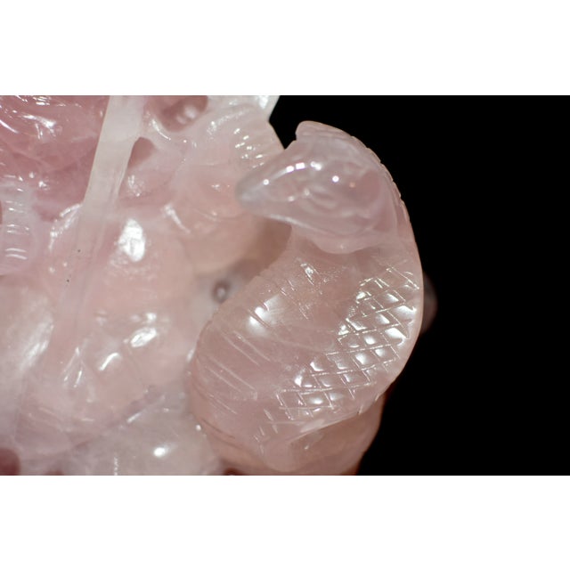 Rose Quartz Ganesh Statue For Sale - Image 4 of 12