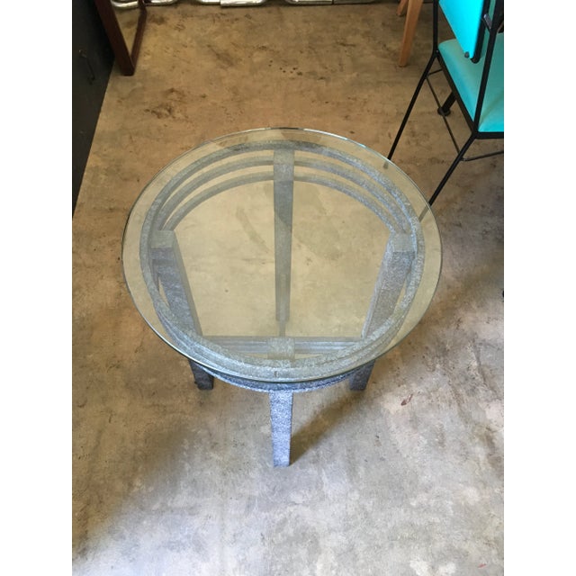 Postmodern Studio Pedestal Table in the Manner of Ken Price With Faux Granite Finish For Sale - Image 10 of 11