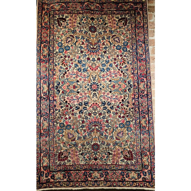Persian Early 20th Century Kerman Lavar Rug For Sale - Image 3 of 12