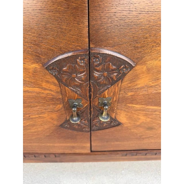 1920s Art Deco Oak Sideboard/Credenza/Buffet For Sale - Image 5 of 16