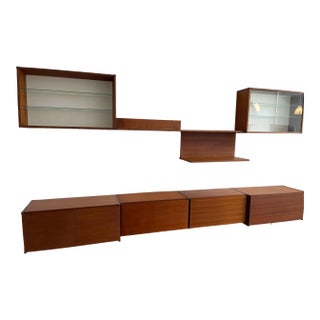 1960s Mid Century Modern Beaver and Tapley Danish Teak Interchangeable Wall-Mounted Units For Sale
