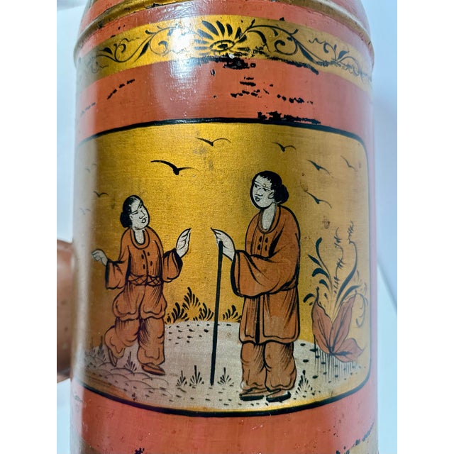 19th Century English Chinoiserie Toleware Grocer's Tea Canister. For Sale - Image 11 of 12