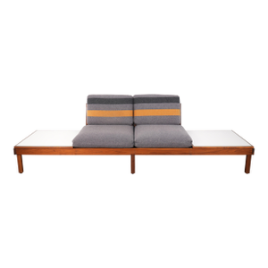 Mid 20th Century Modular Sofa Bench Attributed to Martin Borenstein for Brown Saltman