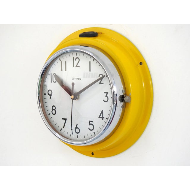 Nautical Maritime Citizen Ship's Wall Decor Clock - Made in Japan For Sale - Image 3 of 6