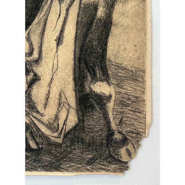 Mid-Century Modern Midcentury Modern Matador and Bull Etching C.1950 For Sale - Image 3 of 9
