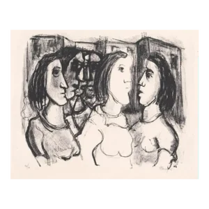 1948 Frank Kleinholz Men and Women Lithograph