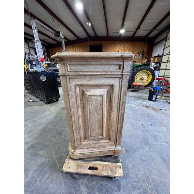 19th Century Bleached Oak Server For Sale - Image 11 of 18