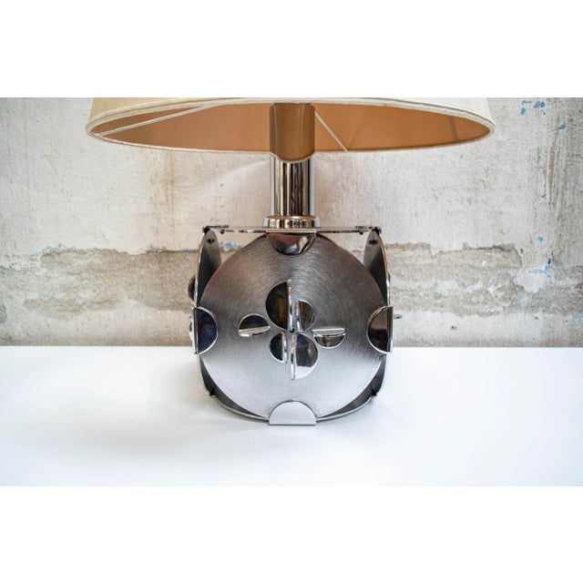Space Age Sculptural Steel Table Lamp, 1970s For Sale - Image 3 of 5