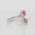 2020s 1.1Ct Padparadscha Sapphire Toi Et Moi Ring With Natural Diamonds Halo: 14k Gold, Size 6.75 For Sale - Image 5 of 8