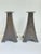 Antique Original Arts & Crafts Hammered Copper Candle Sticks a Pair C. 1905 For Sale In Seattle - Image 6 of 12