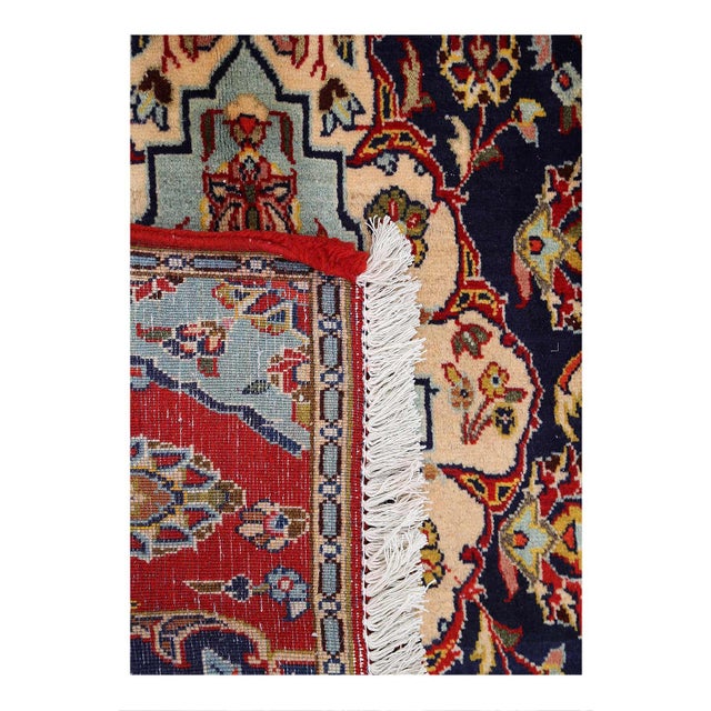 Traditional Pasargad DC Red Color Hand Knotted Persian Kashan Rug For Sale - Image 3 of 4