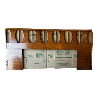 Mid-Century Modern Kent Coffey Perspecta Walnut & Rosewood King Headboard For Sale
