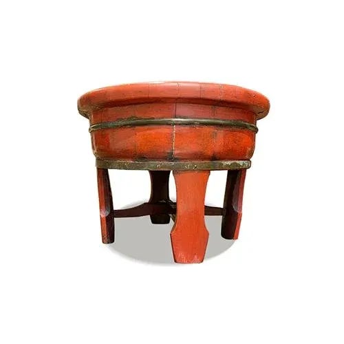 Asian Baby Bath Bucket is made out of elm wood. It can use for planter, or other storage use. Dimensions: 20"W x 20"D x...