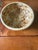 Assorted Bennington pieces including Crock with wooden lid minor chips under the rim of lid that aren't visible . Four...