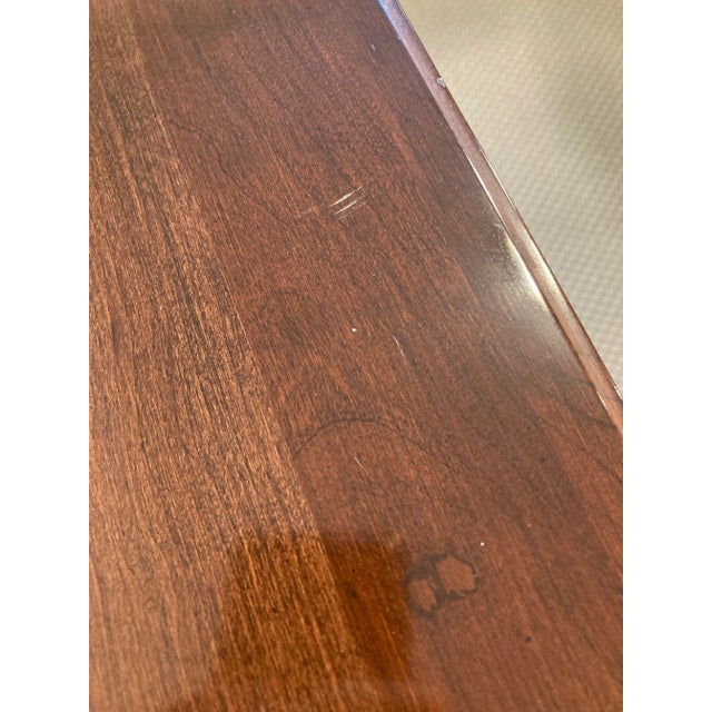 Wood Late 20th Century Traditional Georgian Chippendale Style Ethan Allen Console Table For Sale - Image 7 of 11