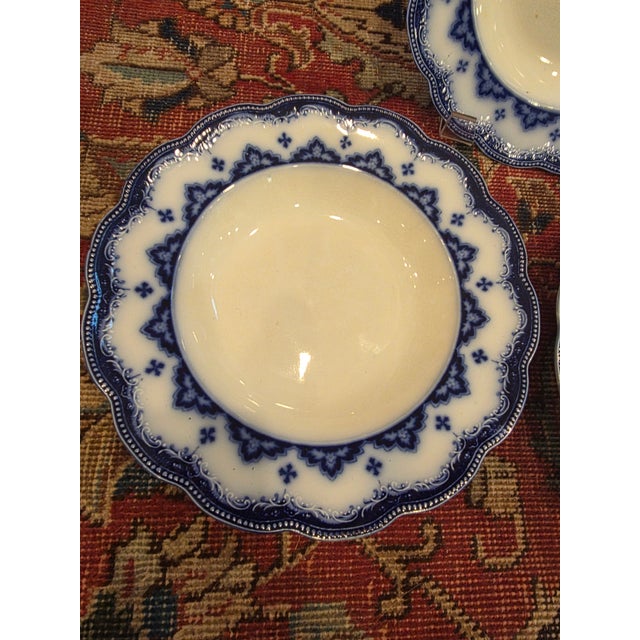 Late 19th Century 19th Century English Flow Blue and White Transferware Bowls - Set of Three For Sale - Image 5 of 14