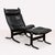 Animal Skin Set of Vintage Lounge Chair with Ottoman by Ingmar Relling for Westnofa, 1960s For Sale - Image 7 of 7
