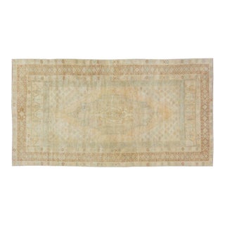 Vintage Turkish Anatolian Hand Knotted Wool Rug, 3'8''x7'4'' For Sale