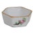 Mid 20th Century Bavaria Porcelain Spice Salt Pepper Hexagon Cellar White With Gold Trim For Sale