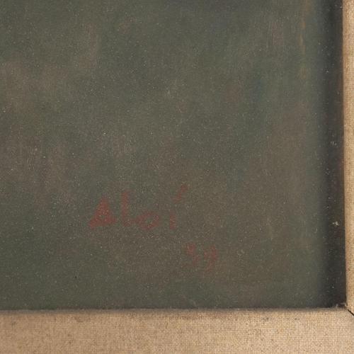 Textile Roberto Aloi, Untitled, Cartouche on Canvas For Sale - Image 7 of 12