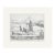 Vintage Mid-Century French Landscape Drawing on Paper With Mat For Sale