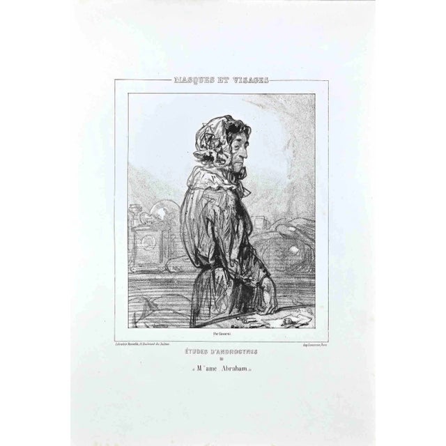 Paul Gavarni, Mam Abraham, Original Lithograph, 1850s For Sale