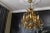 1970s Hollywood Regency Style Gilt Metal and Crystal Glass Six-Light Chandelier, Italy For Sale - Image 5 of 18