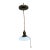 Vintage Knob and Tube Hanging Fixture With Pinwheel Shade For Sale
