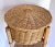 Late 20th Century Woven Natural Wicker and Bamboo Lidded Knitting Basket Rack For Sale - Image 5 of 12