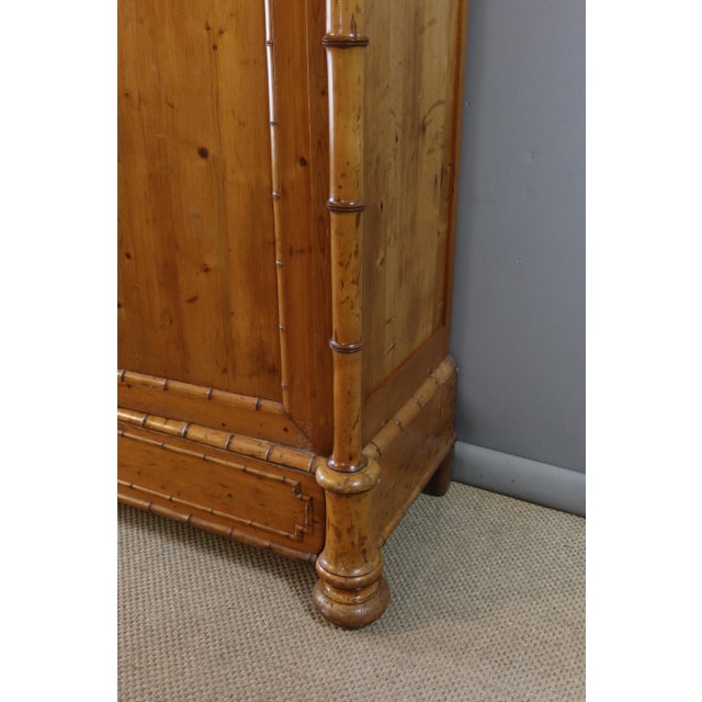 Antique Pitchpin Armoire, 1890s For Sale - Image 9 of 12