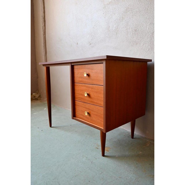 Antique Scandinavian Wooden Desk with Drawers For Sale - Image 10 of 17