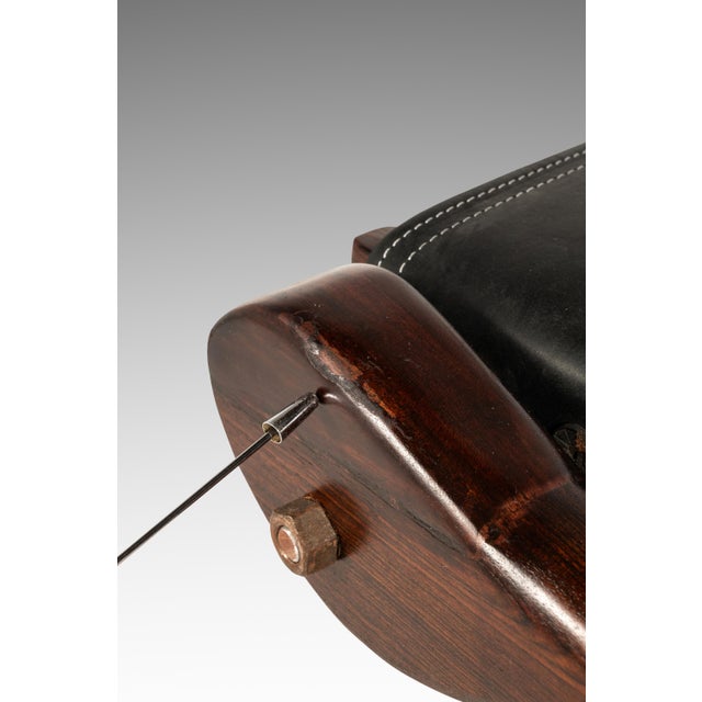 Rare Restored Mid-Century Modern "Sloucher" Sling Chair in Rosewood & Leather Attributed to Don S. Shoemaker for Señal Furniture, C. 1960s For Sale - Image 14 of 18